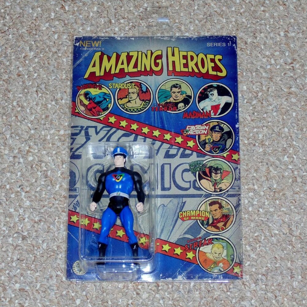 2015 Fresh Monkey Fiction Amazing Heroes Captain Action Figure MOC Brand New